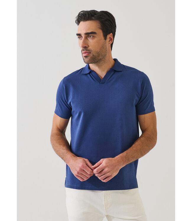 Patrick Assaraf Men's ss pima cotton johnny collar polo