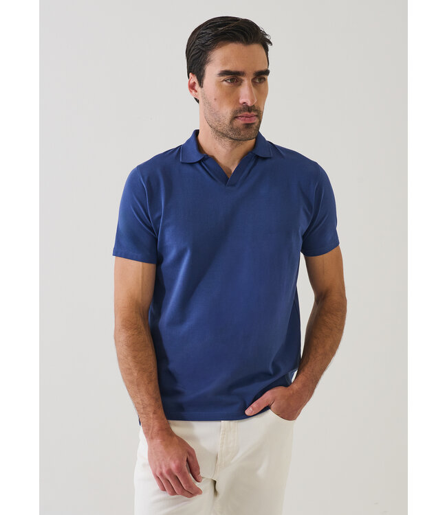 Patrick Assaraf Men's ss pima cotton johnny collar polo