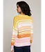 Autumn Cashmere LS marled stripe crew