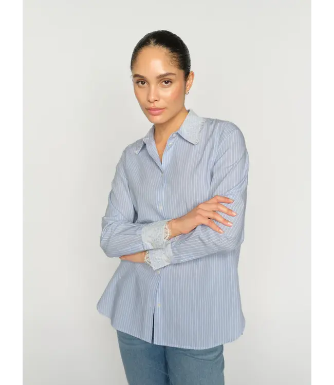 Mos Mosh Elinda stripe lace shirt
