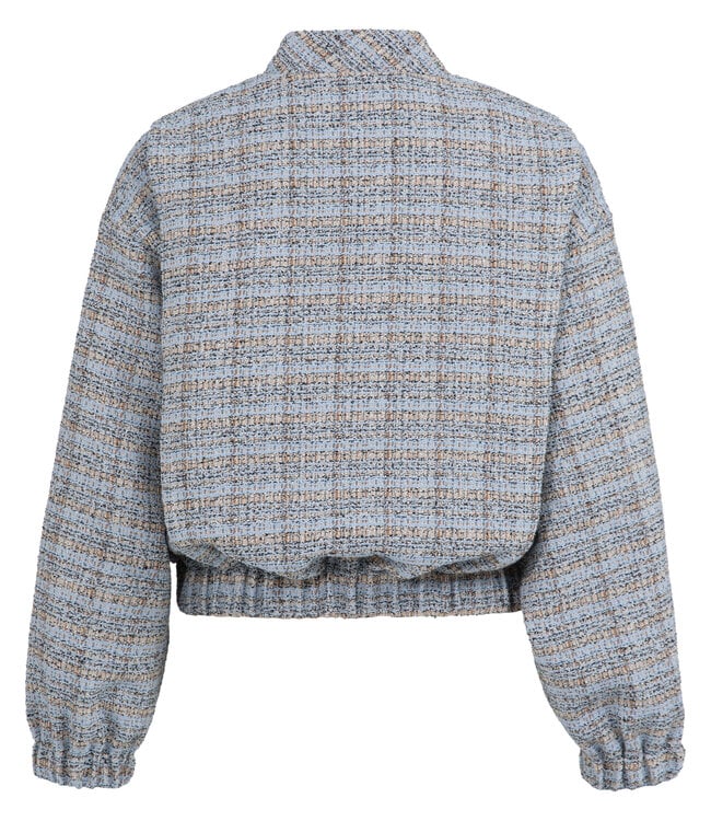 Yaya Short woven boucle jacket