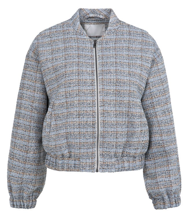 Yaya Short woven boucle jacket