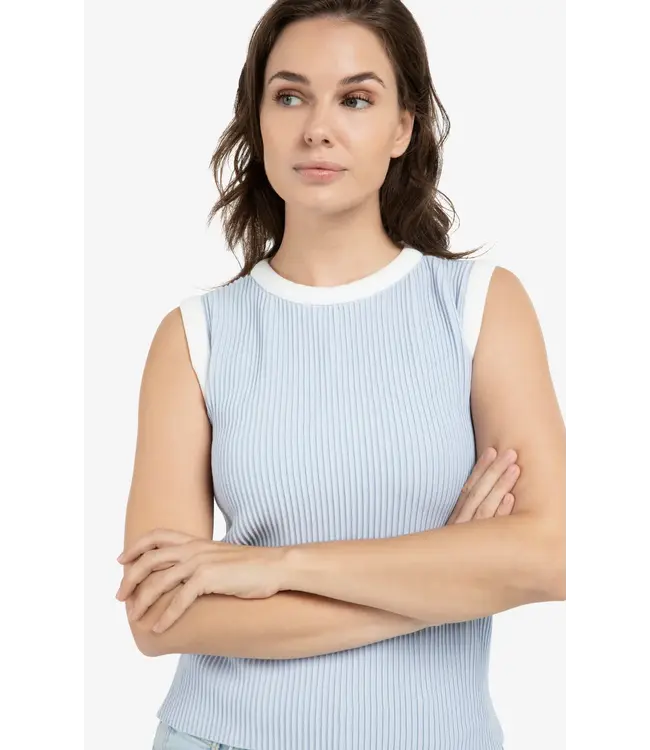Yaya Sleeveless rib sweater