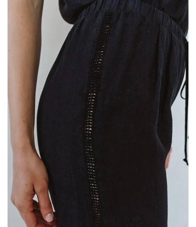 Bella Dahl Beach pant w/lattice stripe