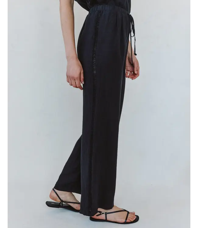 Bella Dahl Beach pant w/lattice stripe