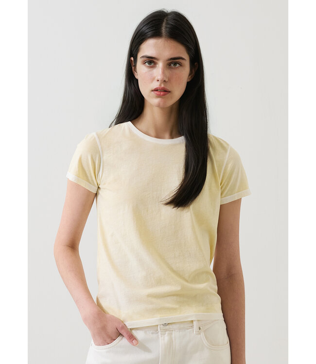 Patrick Assaraf Pima classic reverse spray crew tee