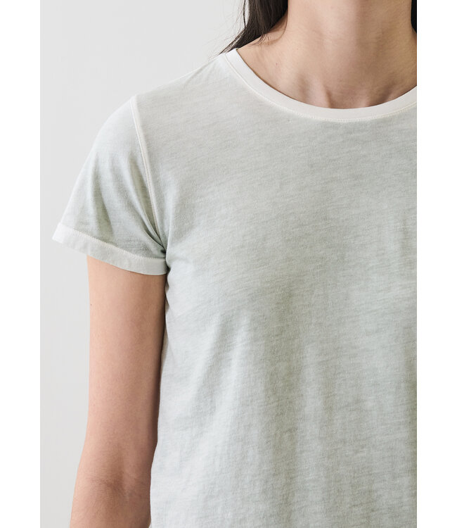 Patrick Assaraf Pima classic reverse spray crew tee