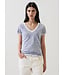 Patrick Assaraf Pima classic reverse spray vneck tee