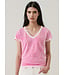 Patrick Assaraf Pima classic reverse spray vneck tee