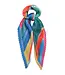 Echo Painterly compostion pleated scarf