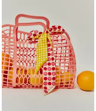 Echo Spot and dot silk ribbon scarf