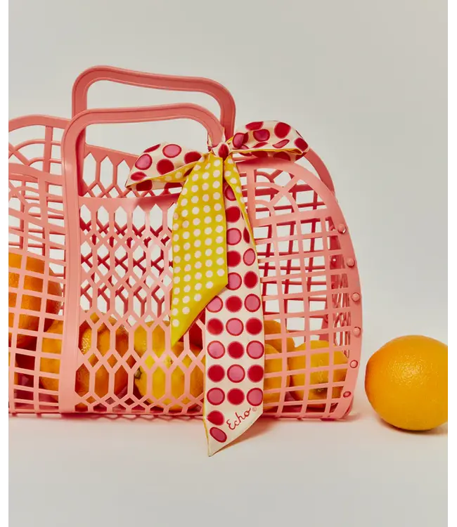 Echo Spot and dot silk ribbon scarf