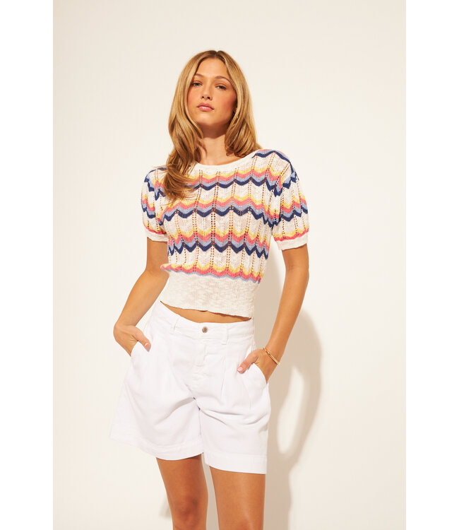 John & Jenn Luigi stripe short sleeve