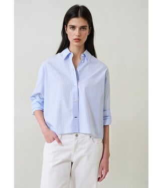 Patrick Assaraf L/S cotton boxy shirt