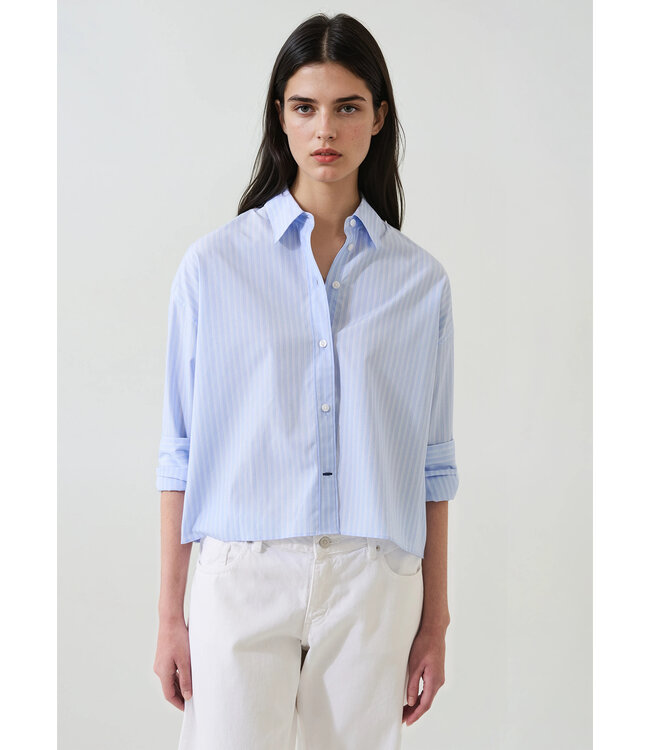 Patrick Assaraf L/S cotton boxy shirt