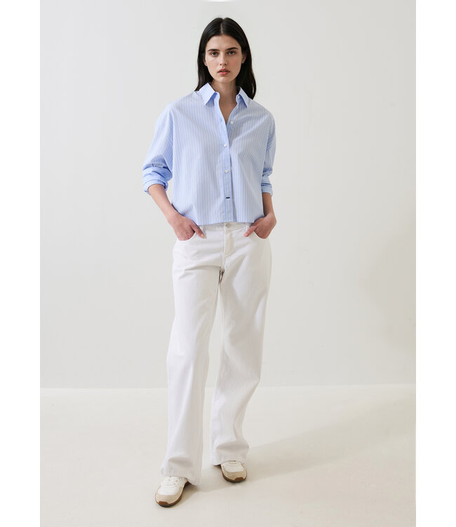 Patrick Assaraf L/S cotton boxy shirt