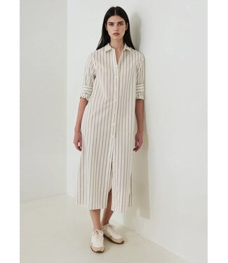 Patrick Assaraf L/S cotton stripe dress
