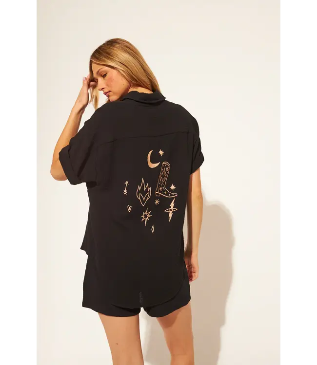 John & Jenn Wade button down shirt