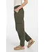 Yaya Woven straight leg cargo trouser w/pleats