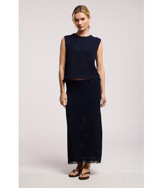 Velvet Blythe mesh cotton knit skirt