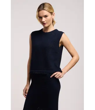 Velvet Cova mesh knit top