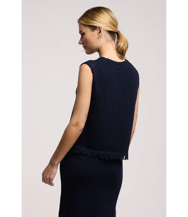Velvet Cova mesh knit top