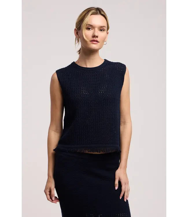 Velvet Cova mesh knit top