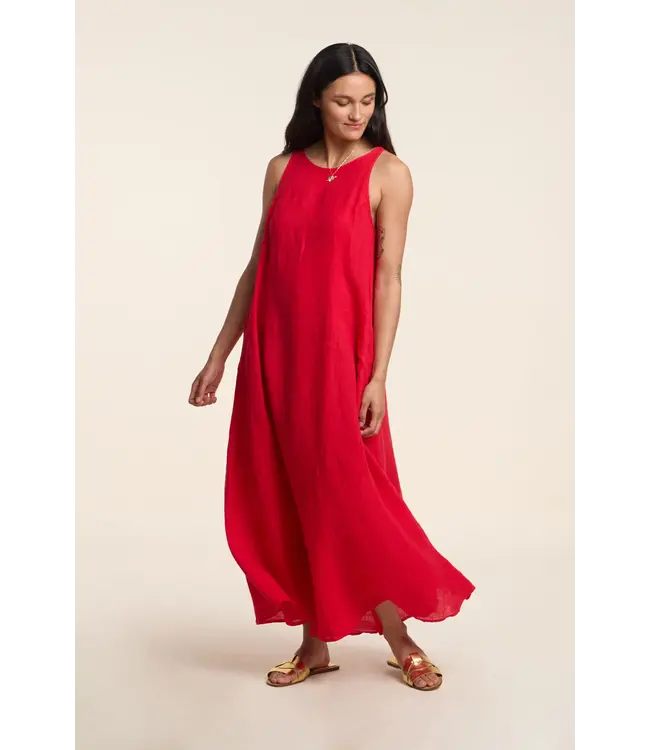 Velvet Reta woven linen dress