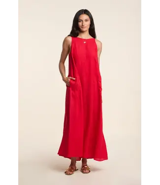 Velvet Reta woven linen dress