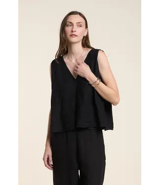 Velvet Renna woven linen top