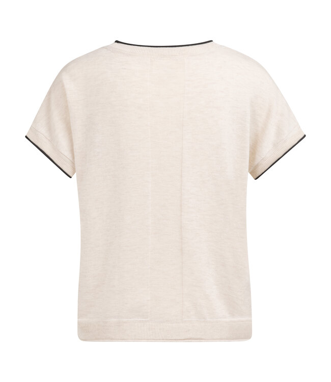 Yaya  Knitted sweater w/rolled edges