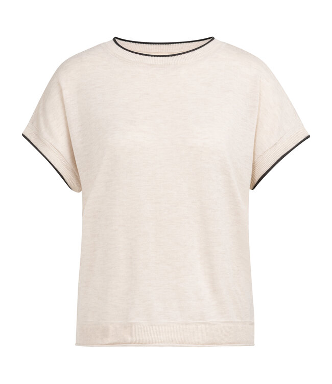 Yaya  Knitted sweater w/rolled edges