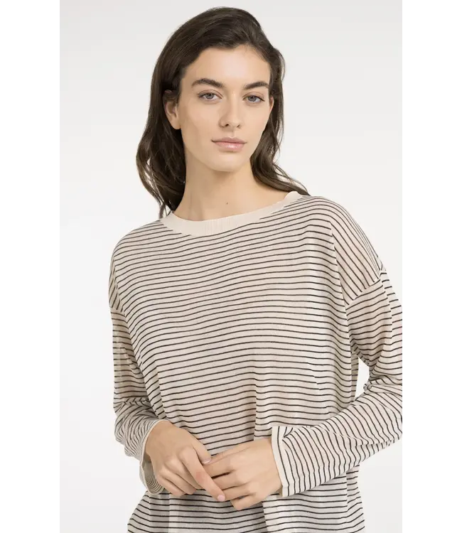 Yaya Fine knitted stripe sweater