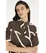 Yaya Printed dress w/polo collar