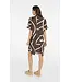 Yaya Printed dress w/polo collar
