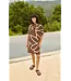 Yaya Printed dress w/polo collar