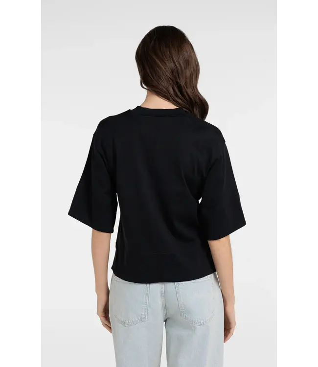 Yaya  Jersey top w/woven details