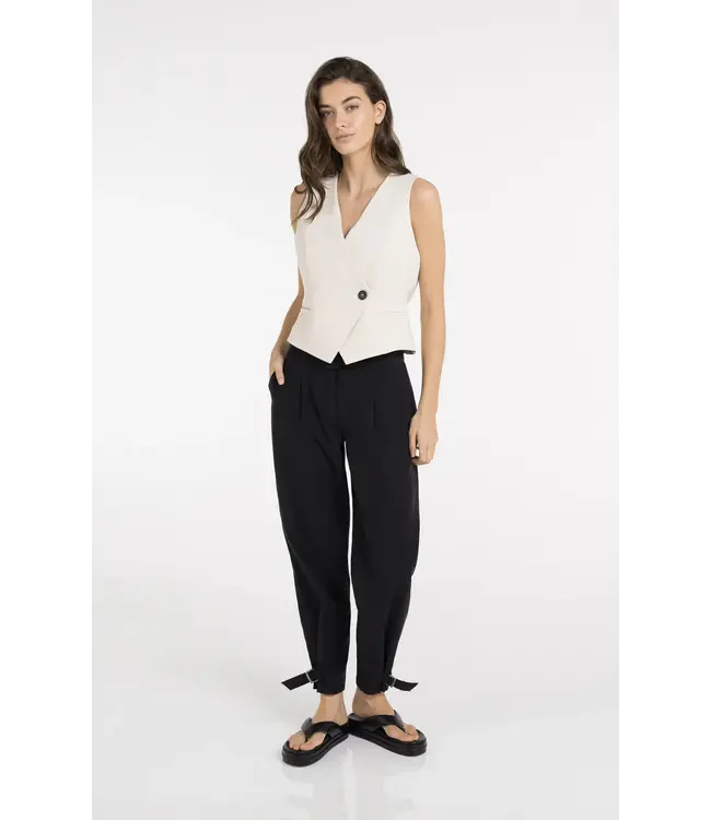 Yaya High waist loose fit trousers