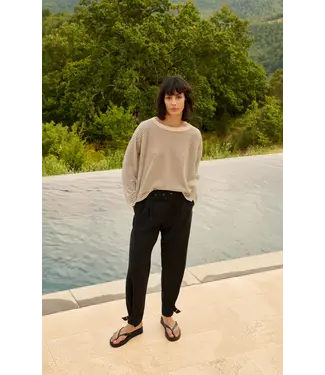 Yaya High waist loose fit trousers