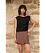 Yaya Sleeveless top w/twisted shoulder