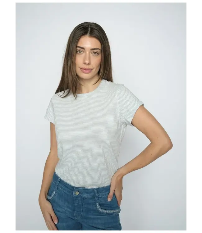 Mos Mosh Campa O-SS stripe tee