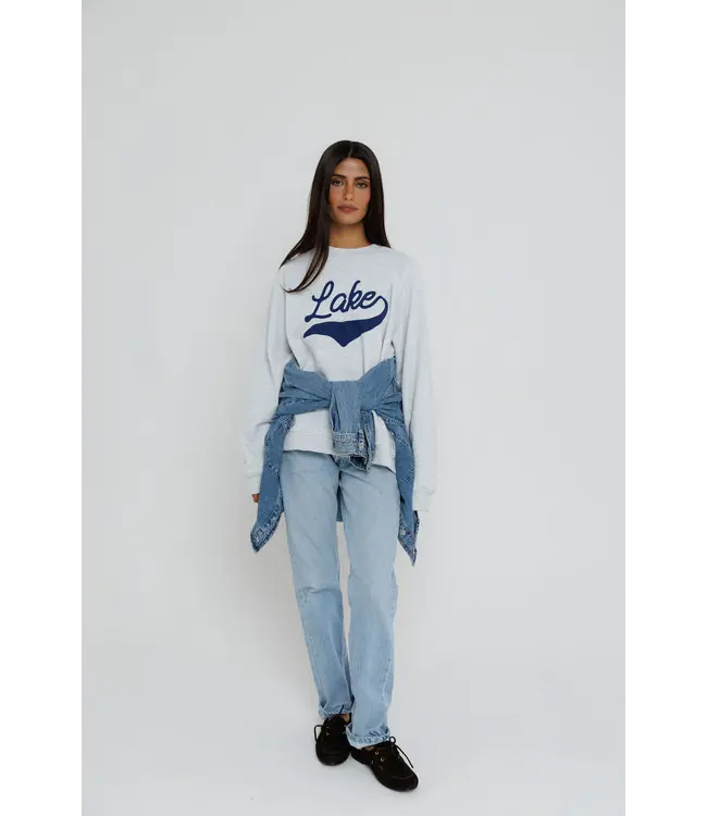 Sunny Somewhere Lake raglan sweatshirt