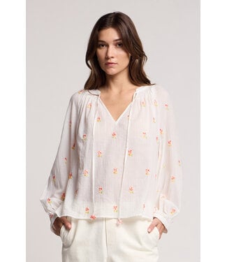 Velvet Sylvie novelty embroidery top