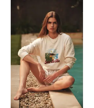 Velvet Kenna graphic fleece top