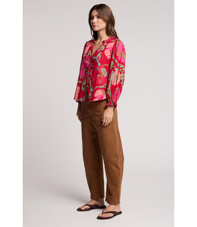 Velvet Avena printed rose top