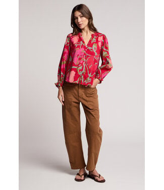 Velvet Avena printed rose top