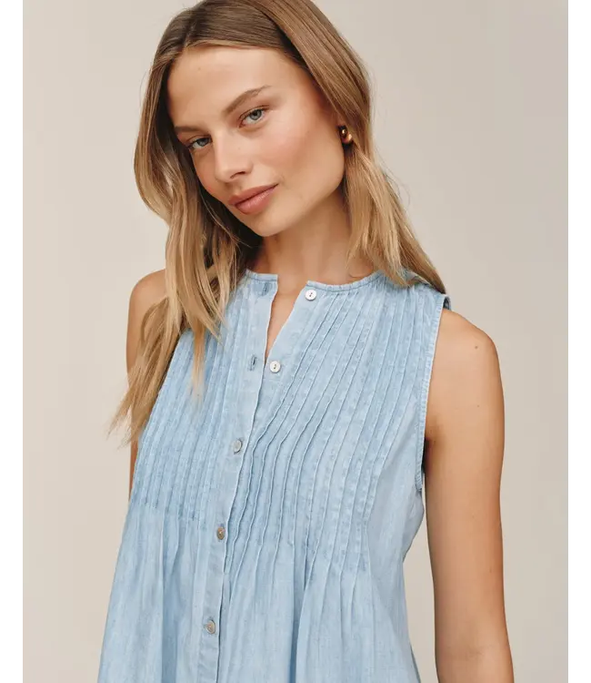 Bella Dahl Sleeveless pintuck dress
