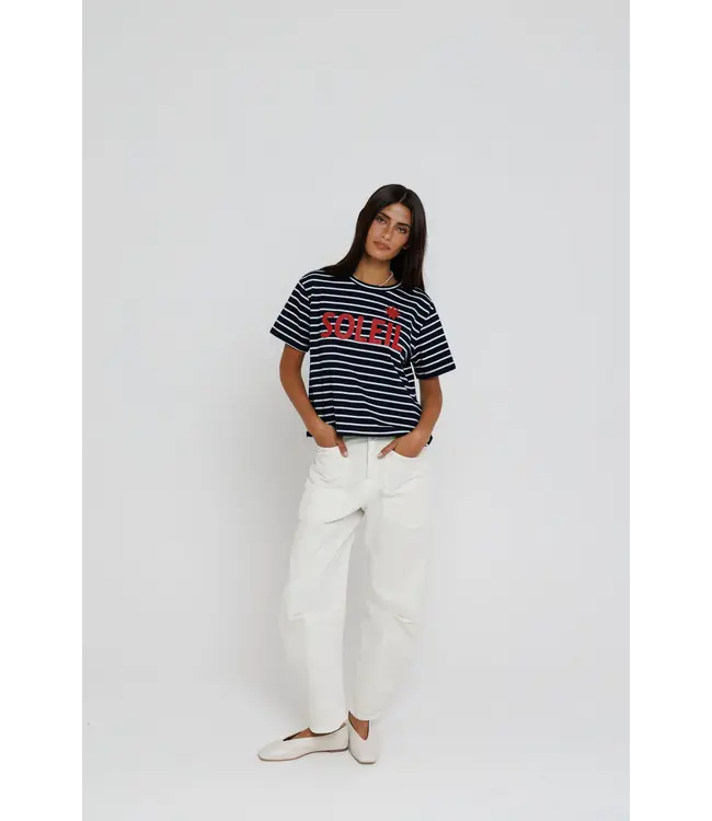Sunny Somewhere Soleil stripe tee
