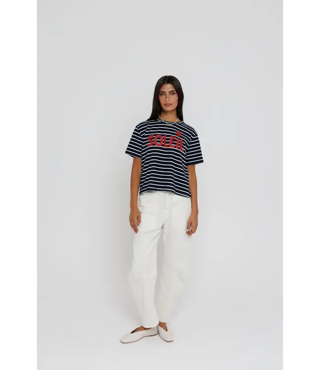 Sunny Somewhere Soleil stripe tee