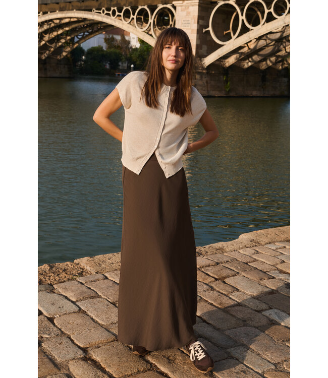 Yaya Sleeveless knit cardigan w/button front